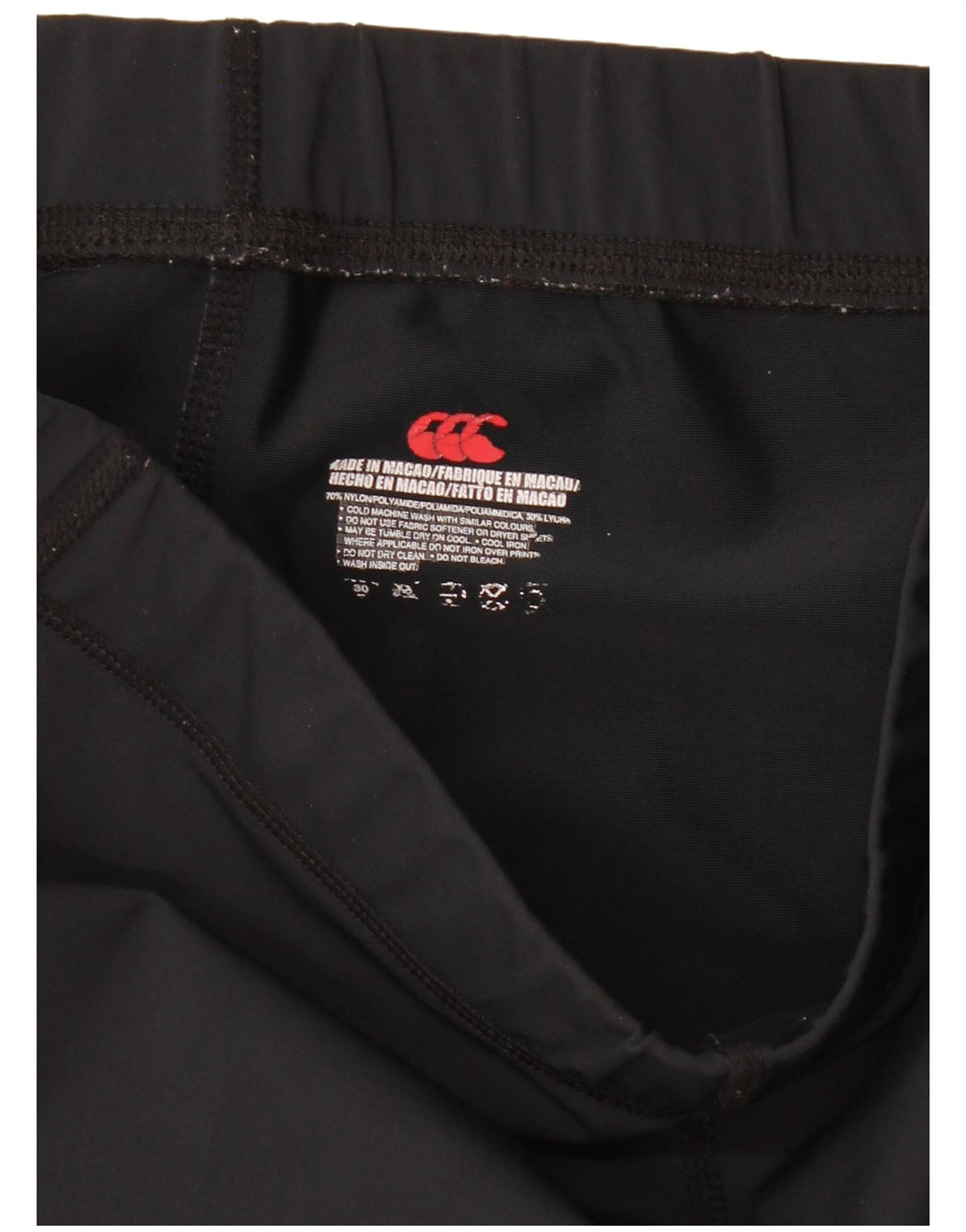 Shorts esportivos de compressão masculino CANTERBURY médio preto nylon