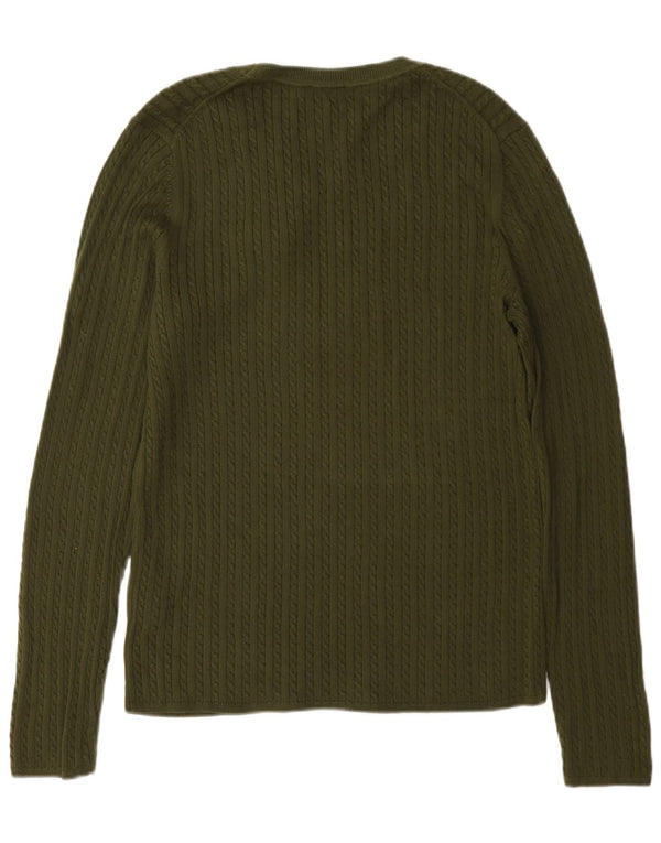 Tommy Hilfiger Suéter masculino com gola canoa XL algodão cáqui