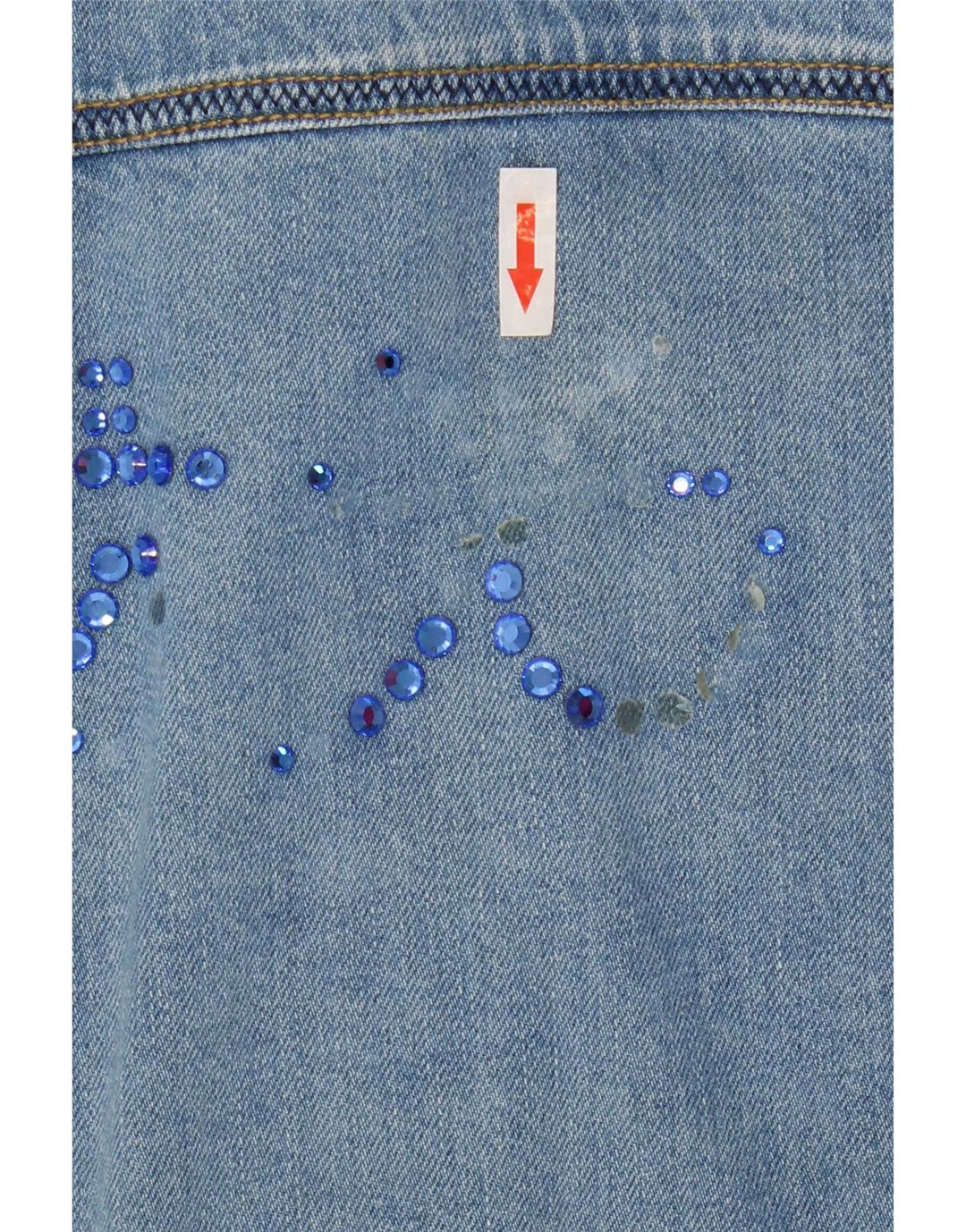 Jaqueta jeans feminina Antonette UK 18 XL algodão azul