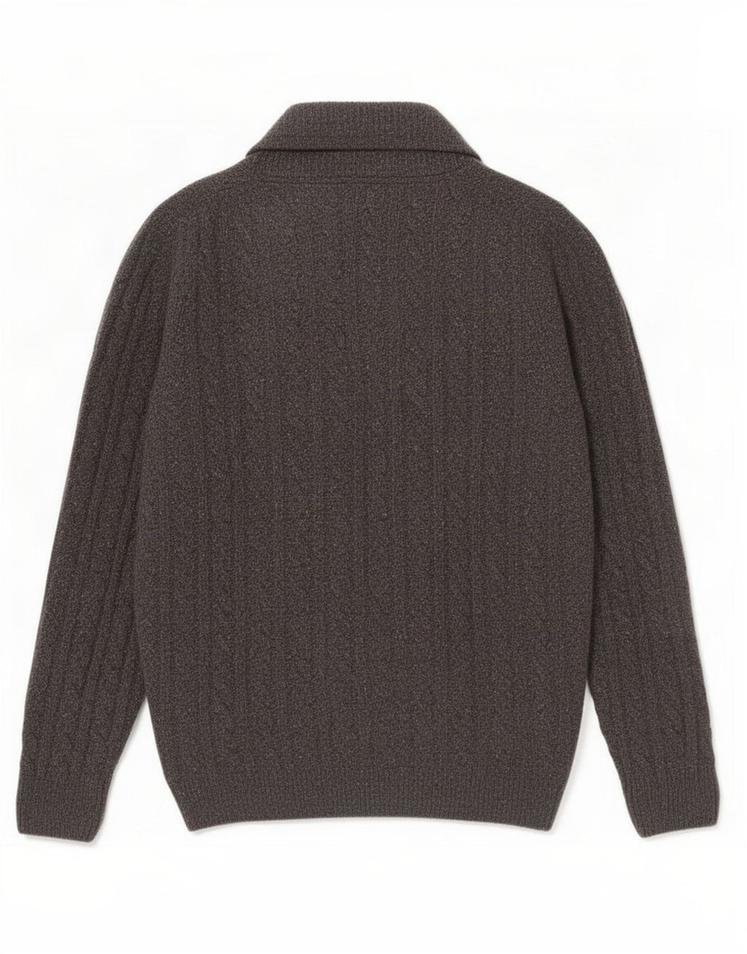 Suéter cardigã masculino Massimo Dutti grande lã cinza
