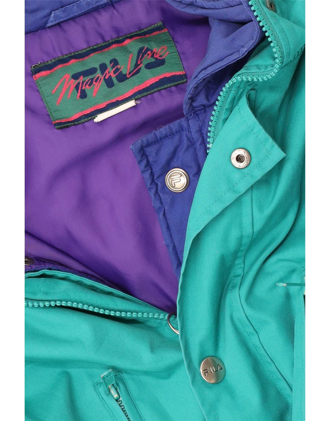 Jaqueta de esqui acolchoada masculina Fila Magic Line pequena verde esportiva