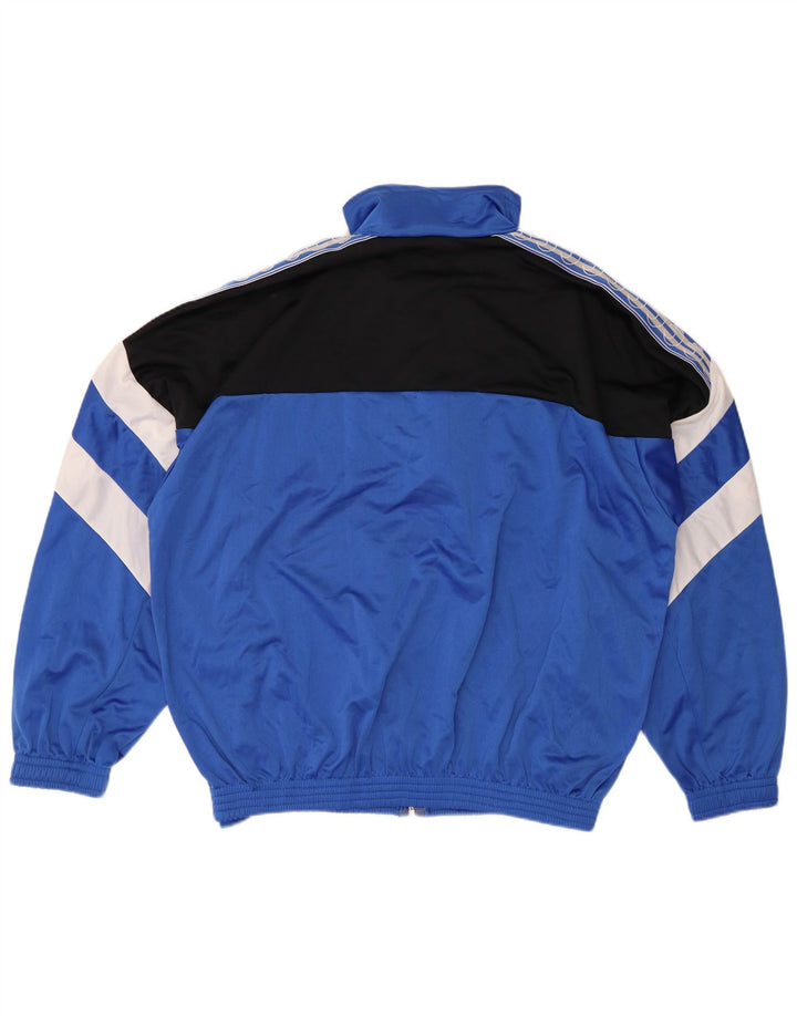 UHLSPORT Jaqueta masculina de agasalho gráfico 2XL azul colorblock poliéster