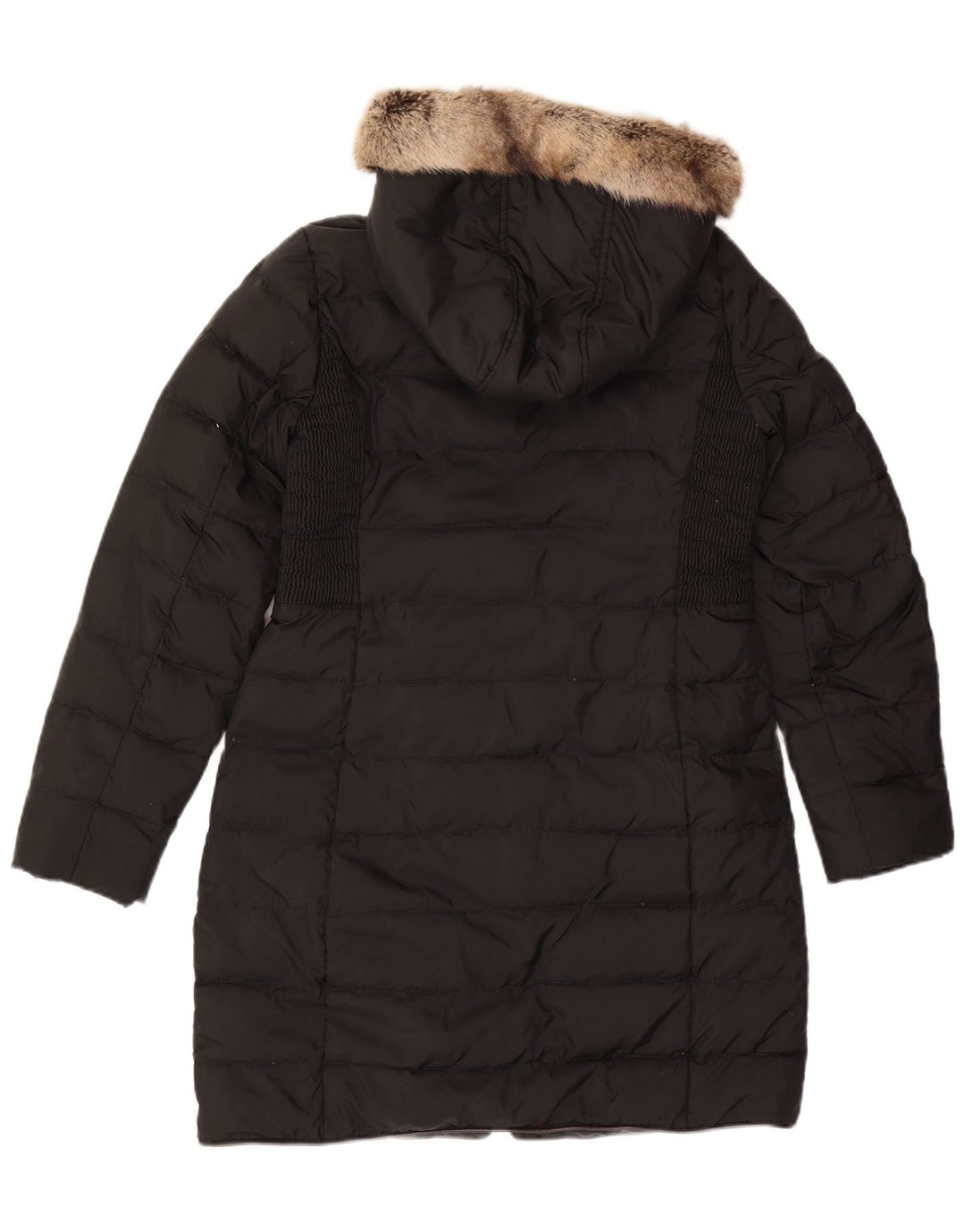 Casaco feminino acolchoado com capuz JOULES UK 12 poliéster preto médio