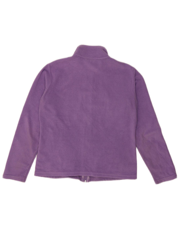 Jaqueta de lã feminina Marks & Spencer Reino Unido 12 poliéster roxo médio