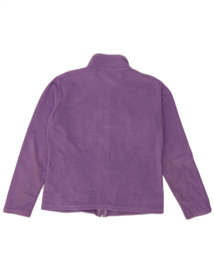 Jaqueta de lã feminina Marks & Spencer Reino Unido 12 poliéster roxo médio