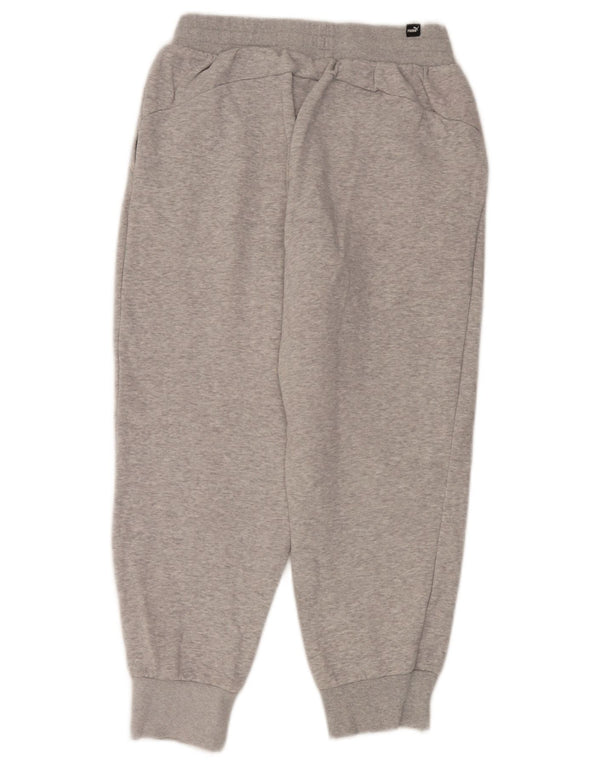 Calça esportiva feminina Puma Joggers UK 10 pequena cinza manchada