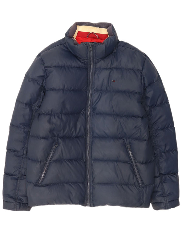 Tommy Hilfiger Mens Padded Jacket UK 44 2XL Navy Blue Polyester