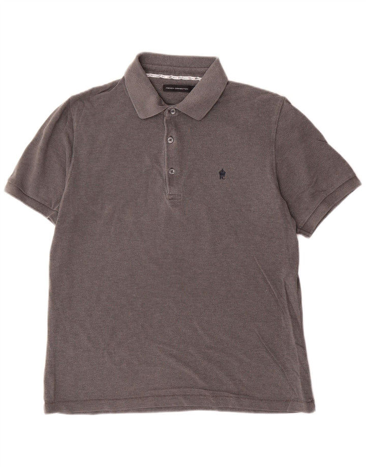 Camisa polo masculina FRENCH CONNECTION algodão cinza médio