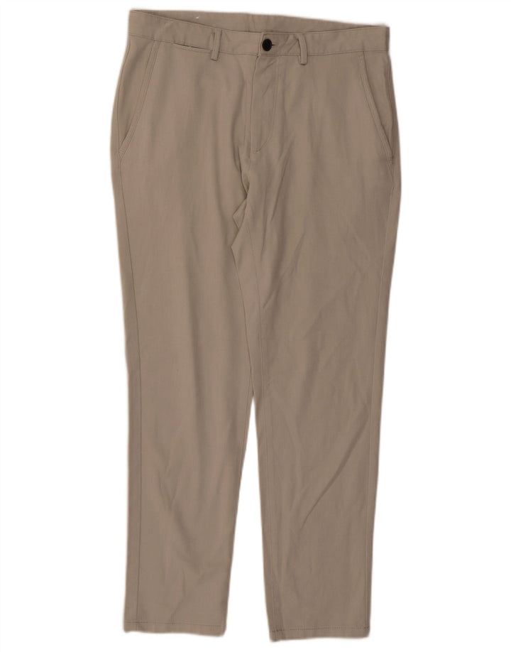 ZARA Calça Chino Feminina Slim EU 40 Médio W31 L38 Bege