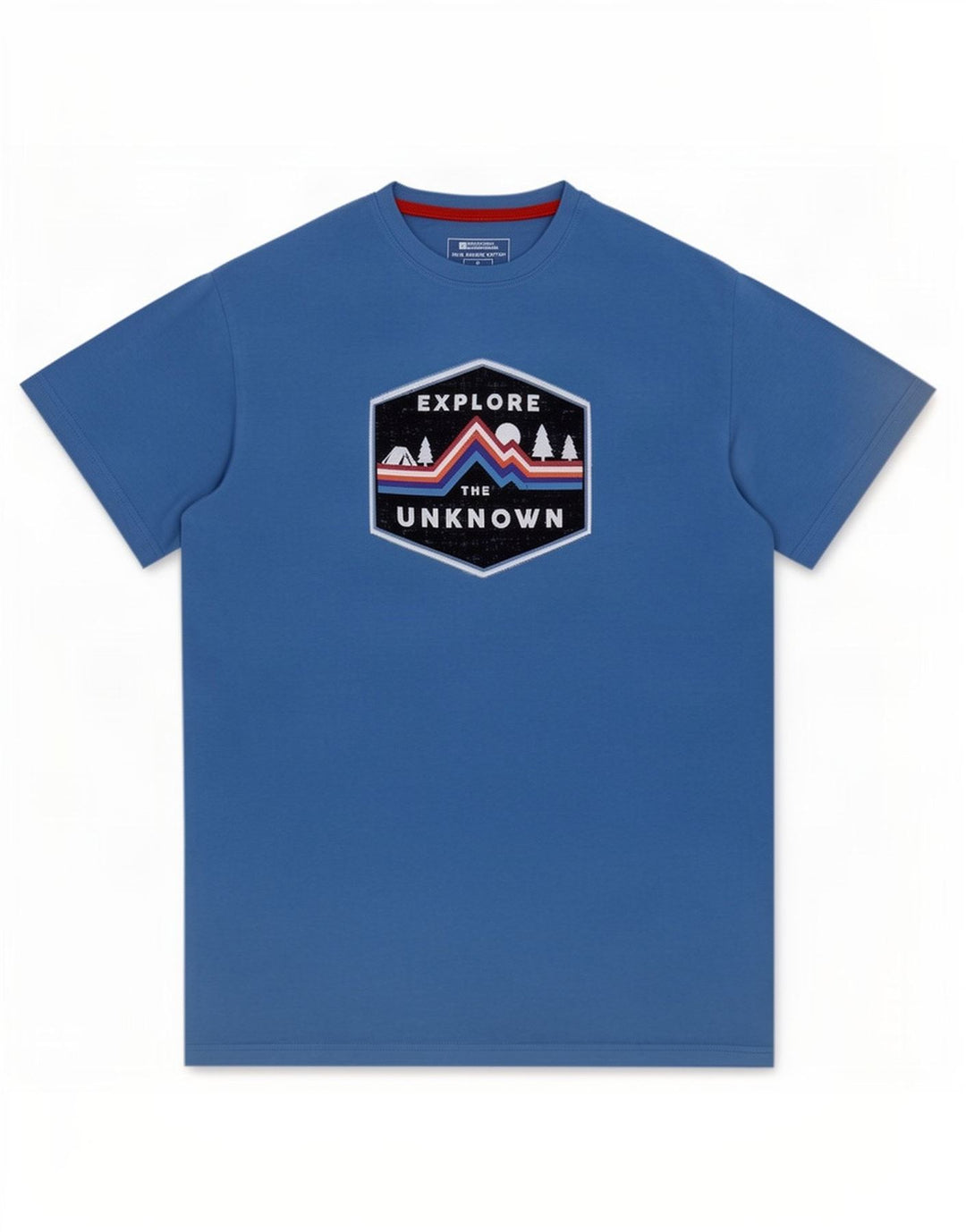 Camiseta gráfica masculina Mountain Warehouse algodão azul médio