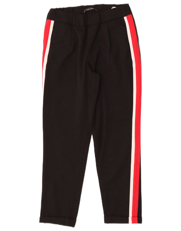 Calça de treino feminina Zara pequena preta colorblock poliéster