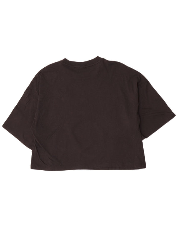 Camiseta feminina Puma Crop Top UK 16 grande algodão preto