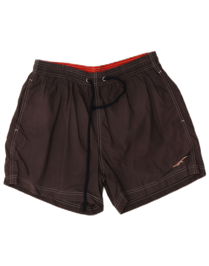 Shorts de natação masculino Reebok médio cinza algodão