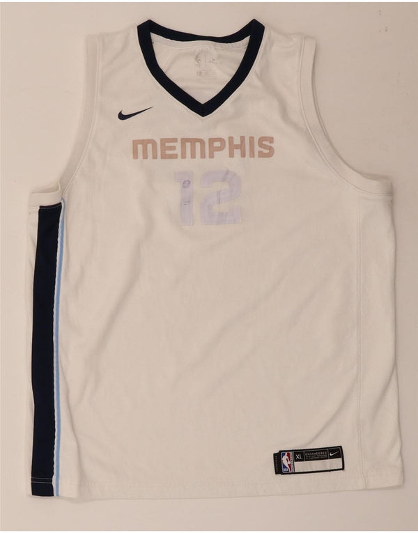 NIKE Meninos Memphis Graphic Vest Top 15-16 Anos XL Branco Colourblock