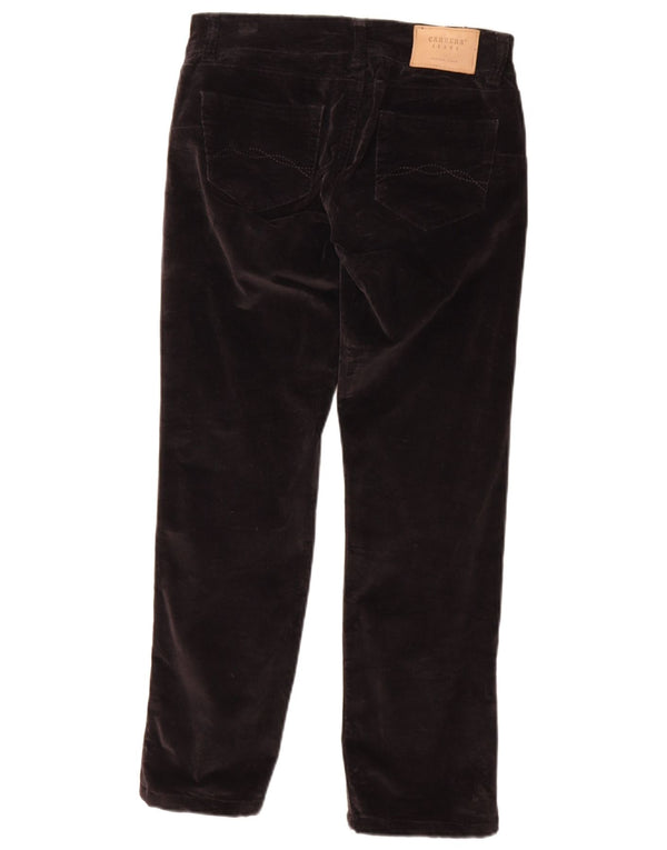 Calça Carrera Feminina Slim Fit Corduroy W28 L27 Algodão Preto