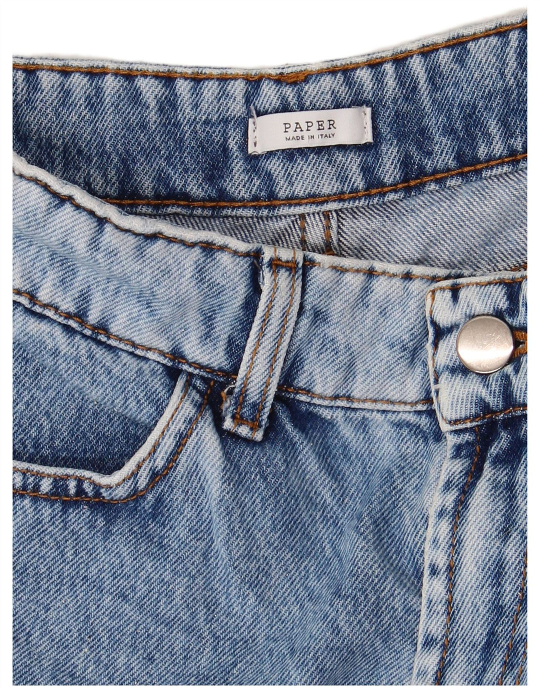 Jeans feminino de perna larga Paper W26 L25 azul