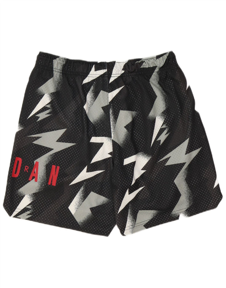 Shorts de natação Jordan masculino gráfico médio preto geométrico poliéster