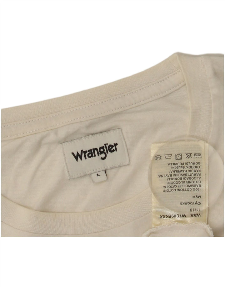 Camiseta gráfica masculina WRANGLER grande algodão branco