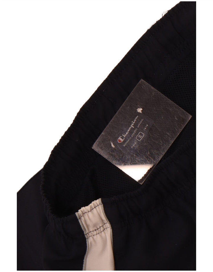 Calça de treino masculina Champion pequena azul marinho colorblock