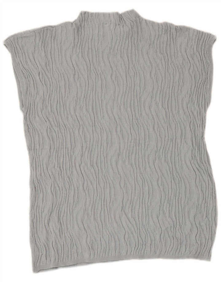 Blusa feminina Zara UK 14 grande azul