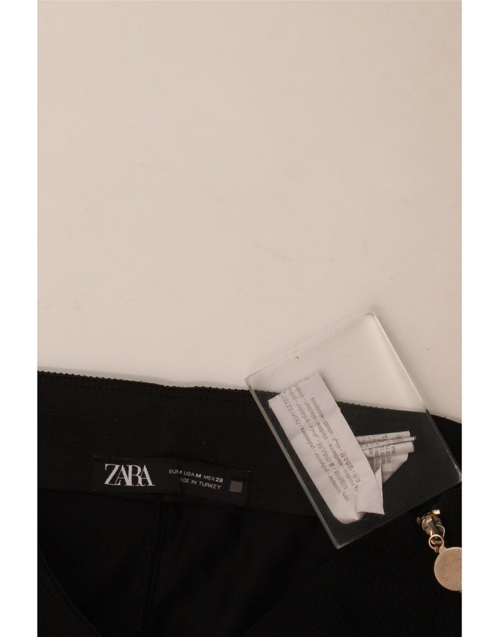 Calça feminina casual skinny Zara médio W28 L28 poliéster preto