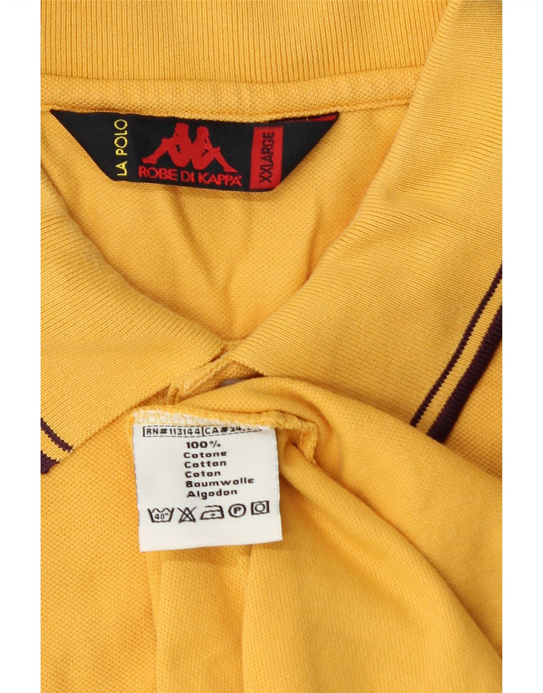Camisa polo masculina KAPPA 2XL algodão amarelo