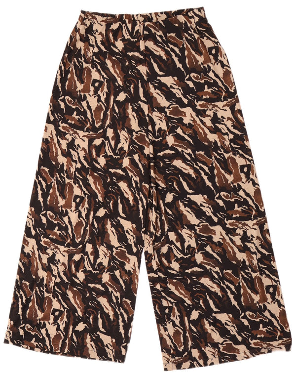 Calça capri feminina Zara UK 8 pequena camuflagem multicolorida