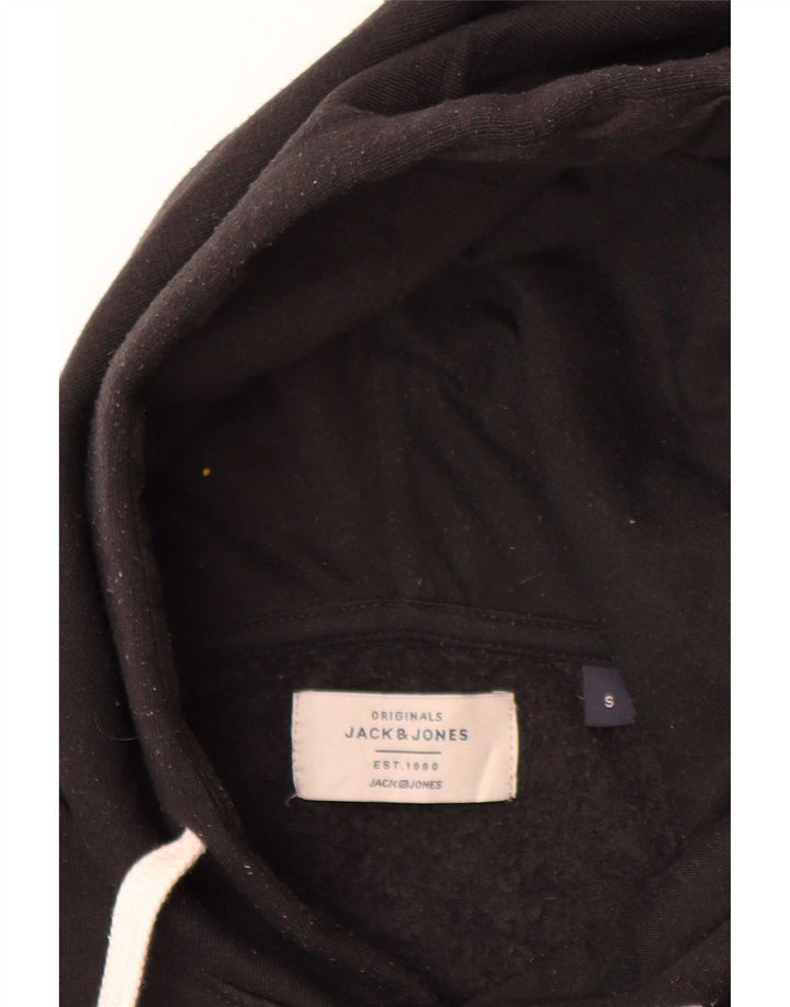 Jack & Jones moletom com capuz masculino pequeno poliéster preto