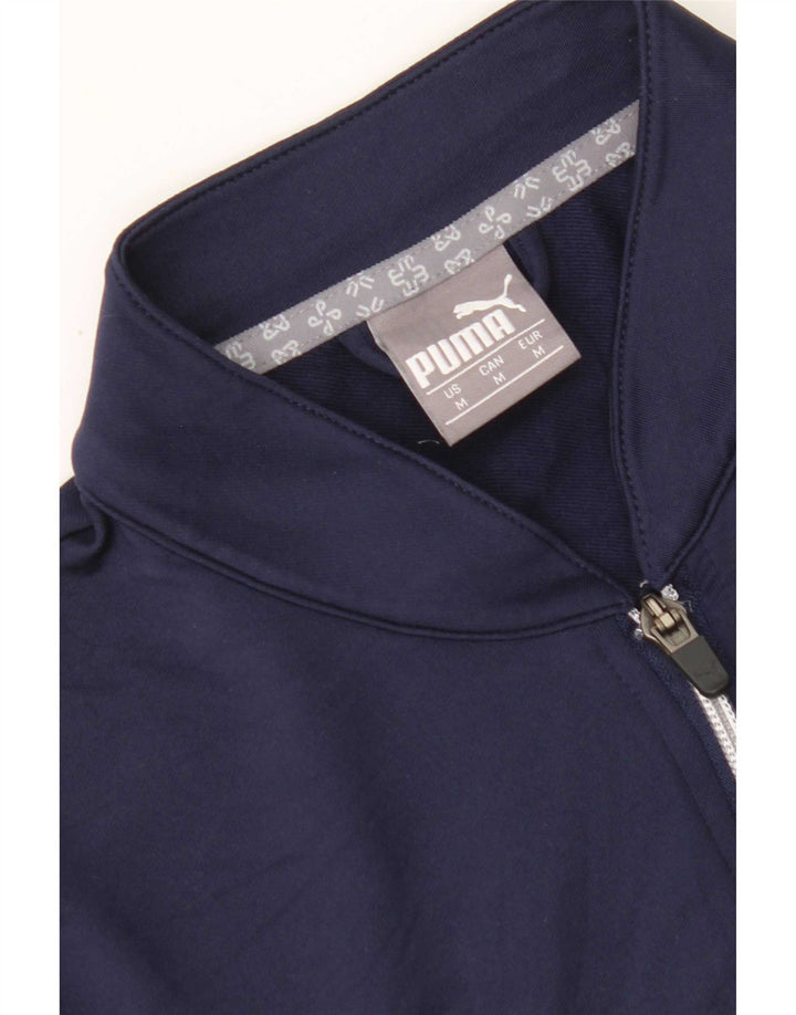 Puma Womens Tracksuit Top Jacket UK 12 Médio Azul Marinho