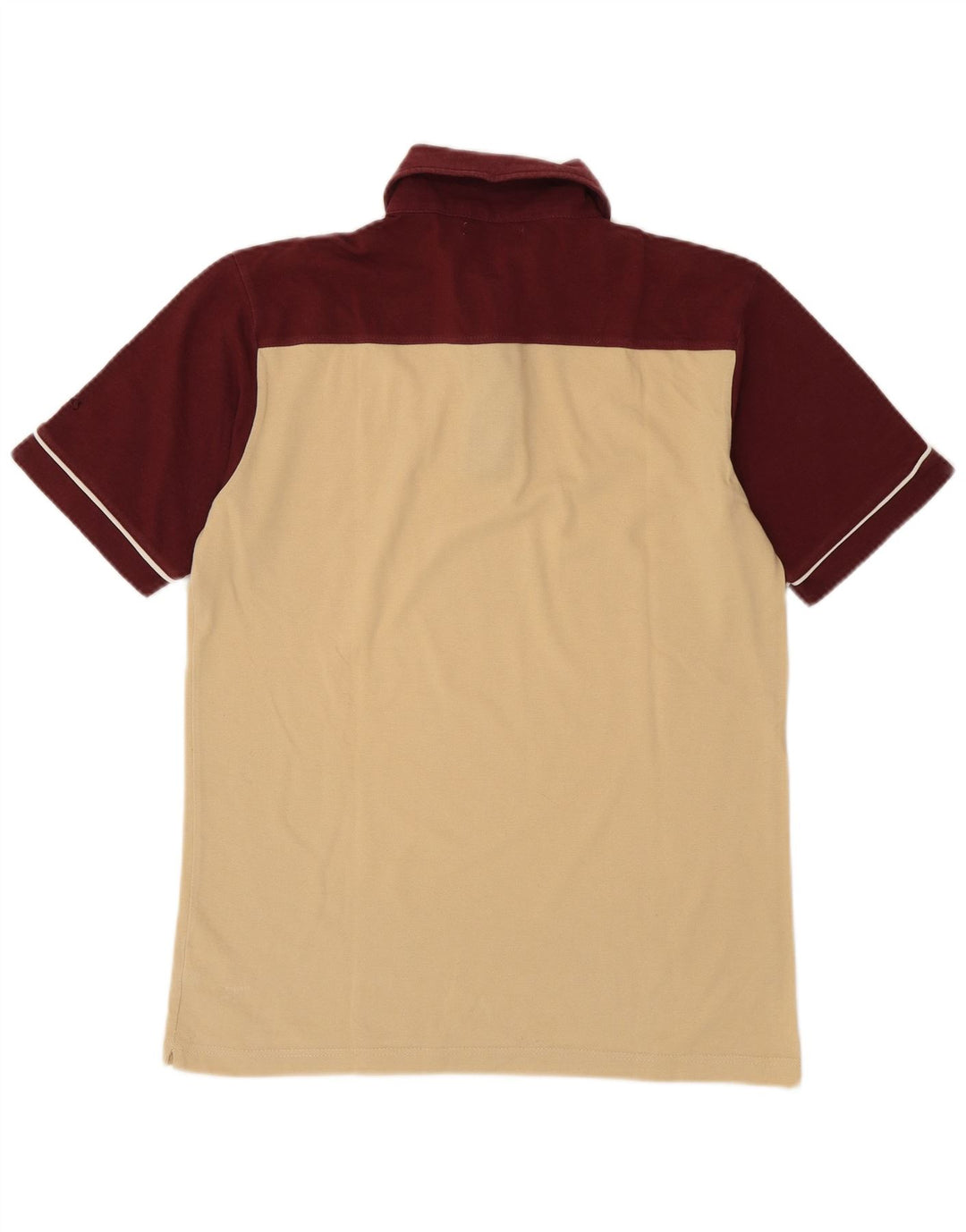 Camisa polo masculina Asics médio bege colorblock algodão