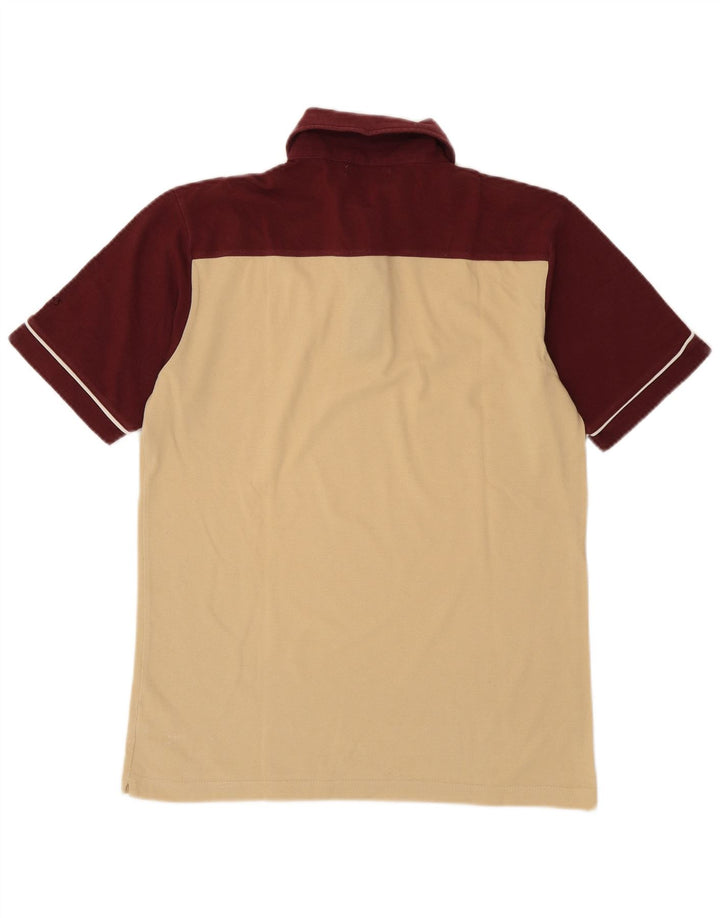 Camisa polo masculina Asics médio bege colorblock algodão