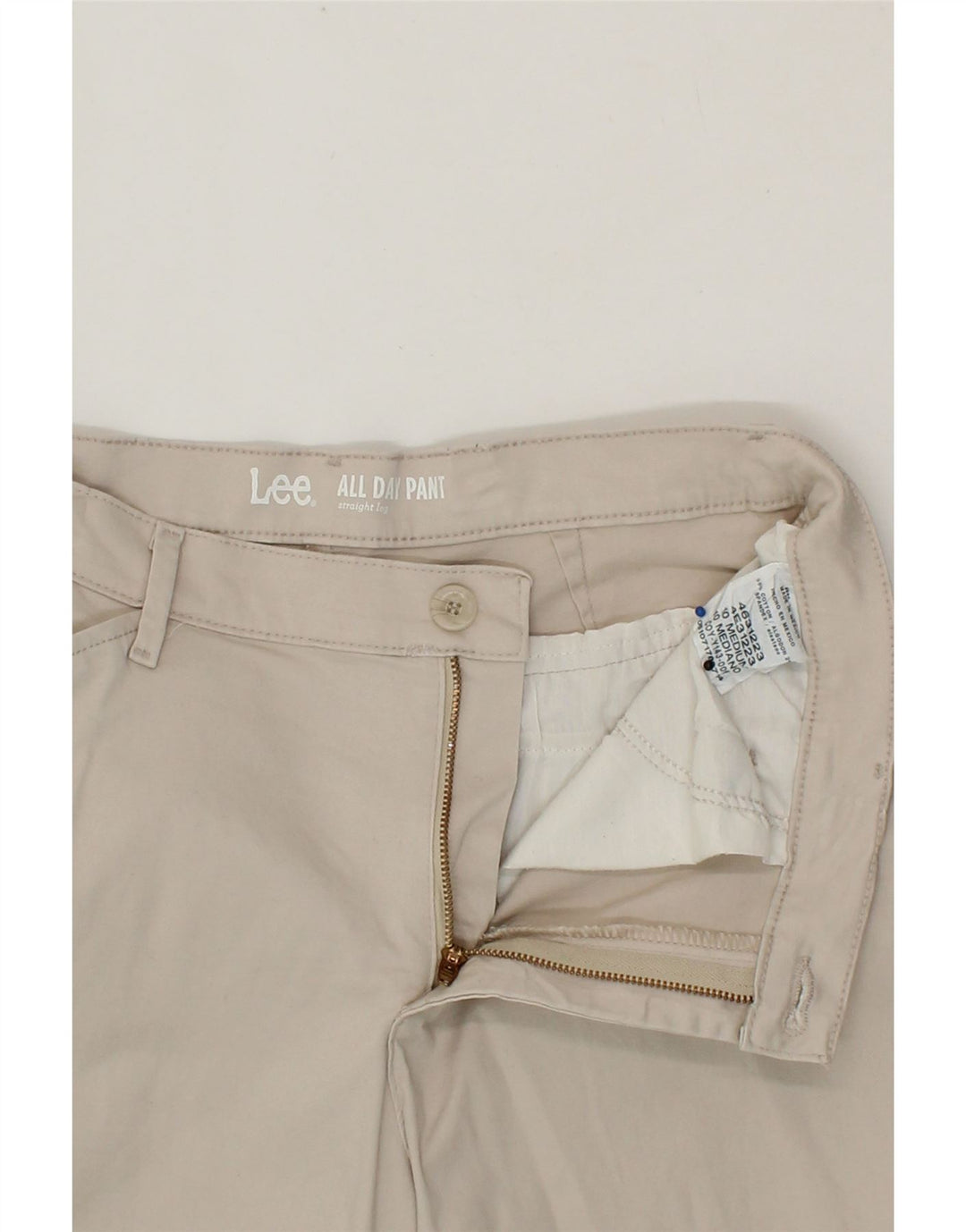LEE Womens Straight Casual Trousers US 10 Large W32 L30 Beige Cotton Vintage Lee and Second-Hand Lee from Messina Hembry 