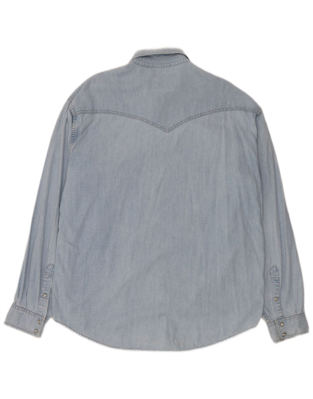 Camisa jeans masculina Wrangler XL azul algodão