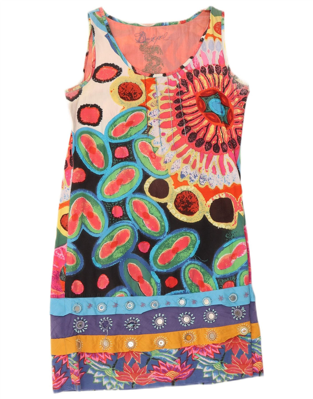 Vestido feminino Desigual Graphic Shift EU 40 Médio Multicolorido Floral