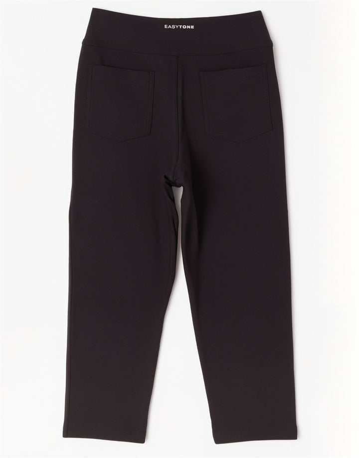 Reebok Mulher Capri Calças De Treino UK 12 Médio Preto