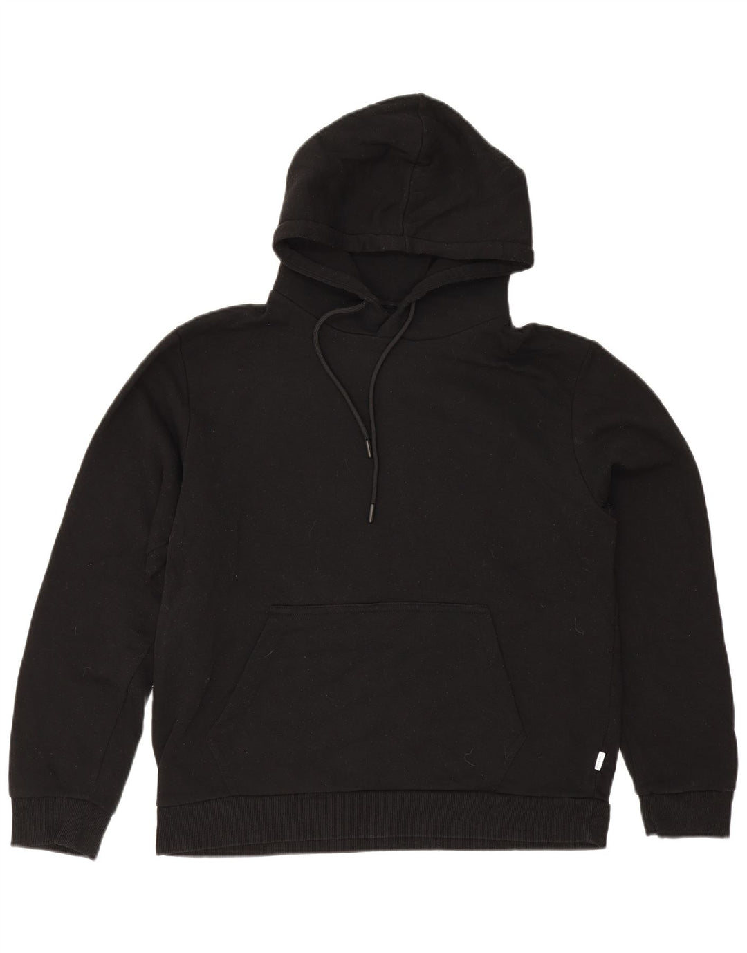 Jack & Jones moletom com capuz masculino grande poliéster preto