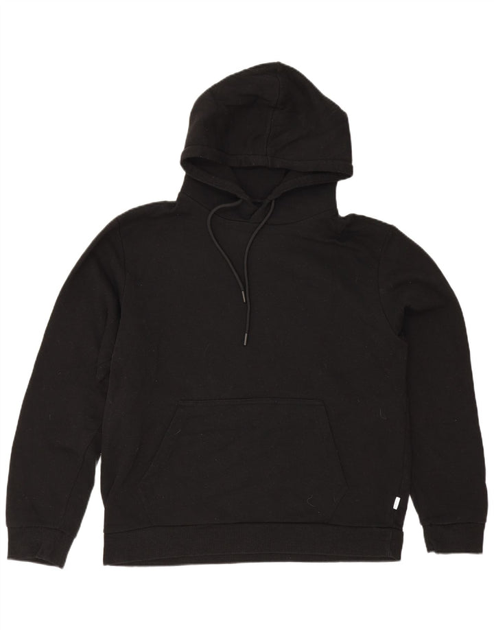Jack & Jones moletom com capuz masculino grande poliéster preto