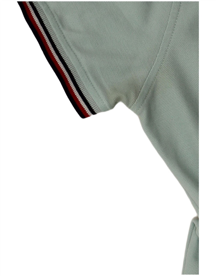 Camisa polo masculina Tommy Hilfiger Regular Fit algodão turquesa médio