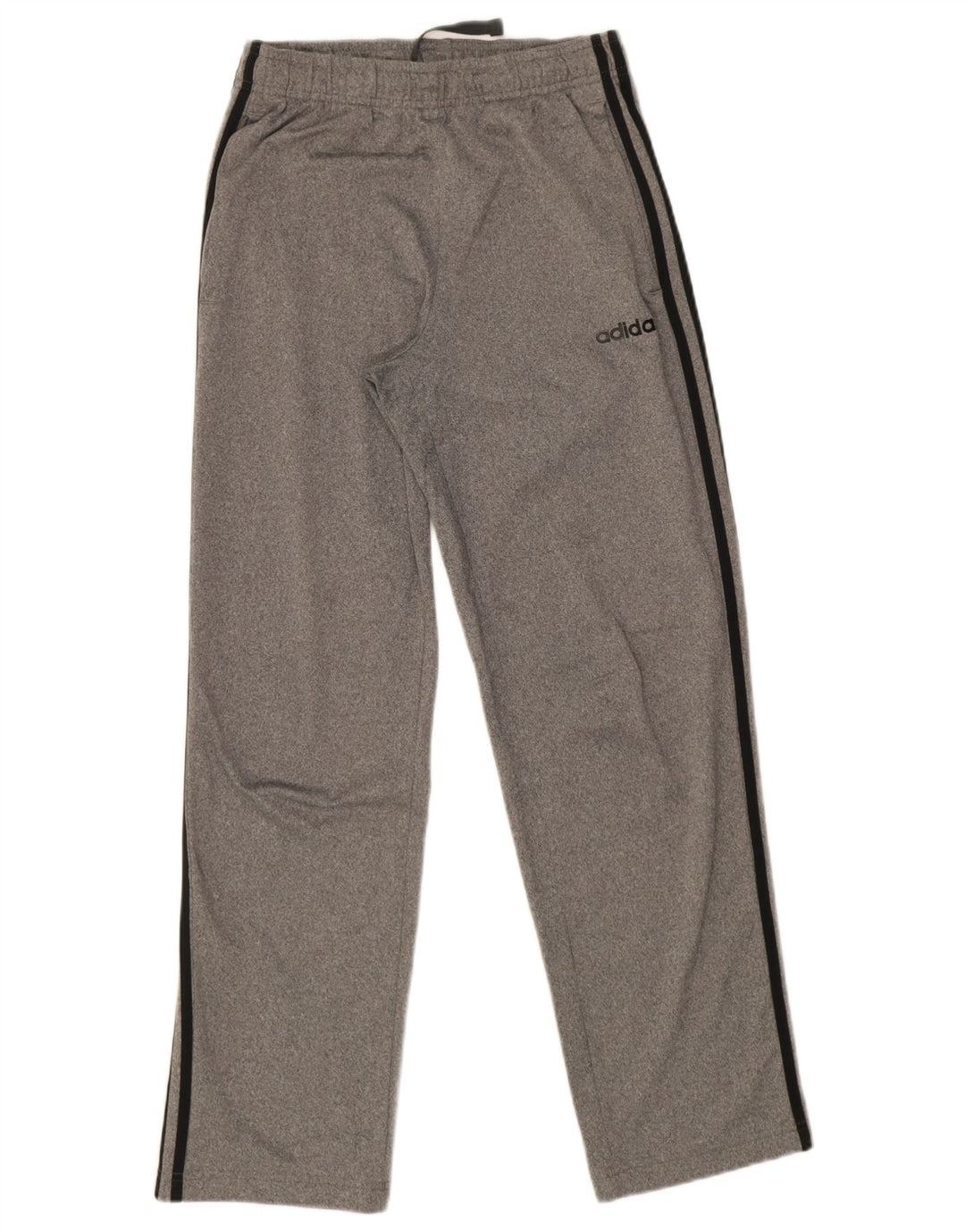 Calça de treino masculina Adidas pequena cinza poliéster