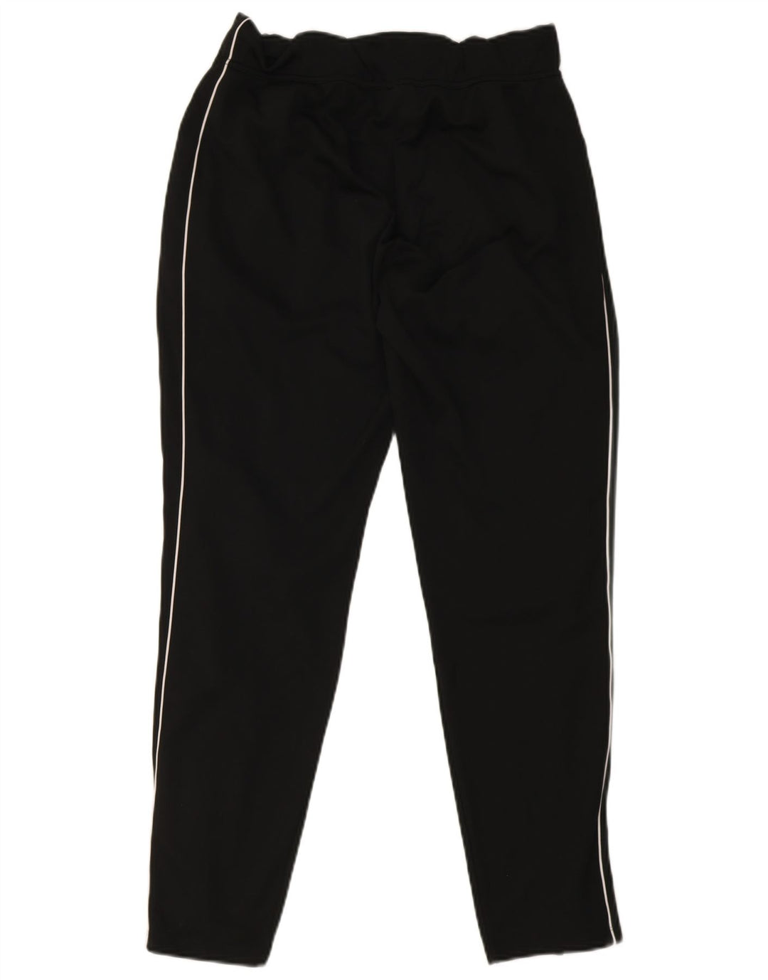 Nike Womens Dri Fit Calças de treino UK 12 Medium Black Striped