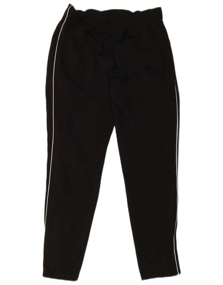 Nike Womens Dri Fit Calças de treino UK 12 Medium Black Striped