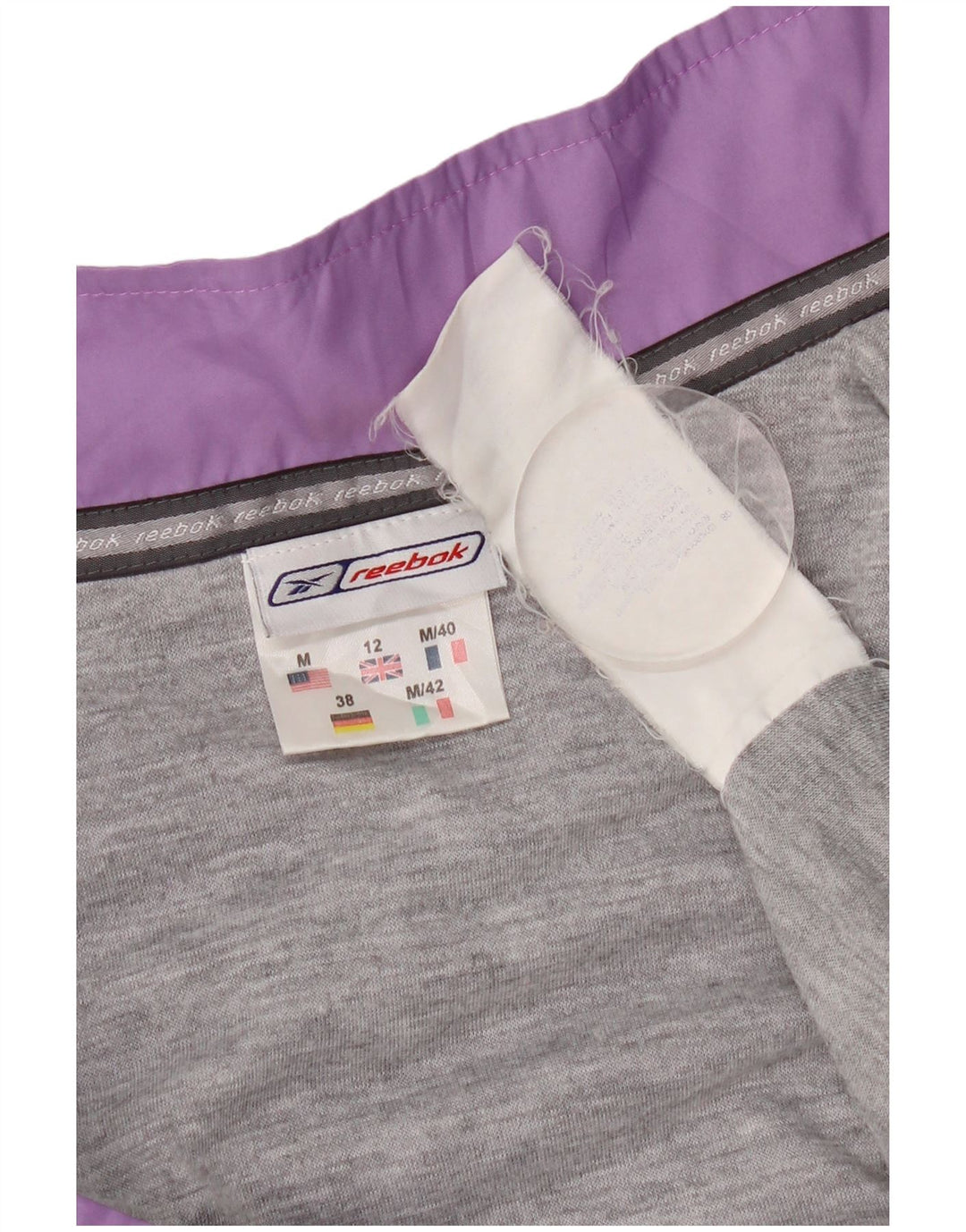 Reebok Womens Tracksuit Top Jacket UK 12 Médio Roxo Poliéster