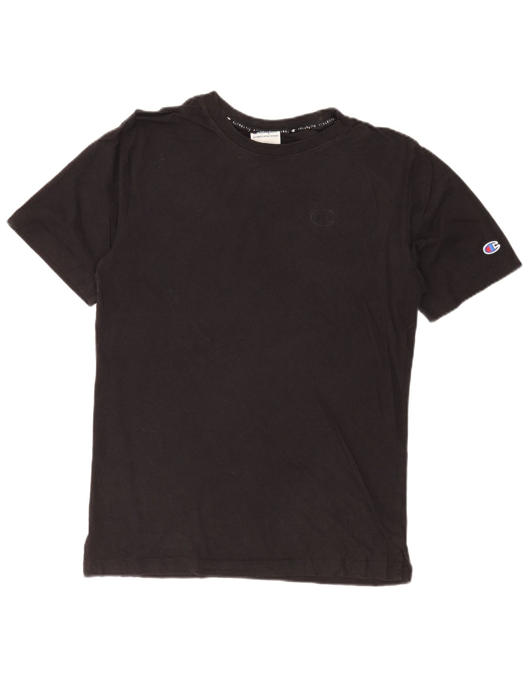 Camiseta masculina Champion pequena de algodão preto