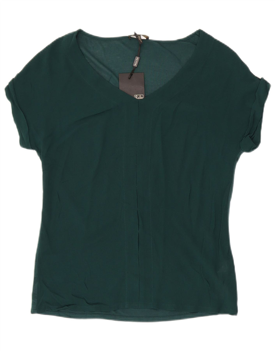 Blusa feminina MASSIMO DUTTI Reino Unido 14 médio verde rayon