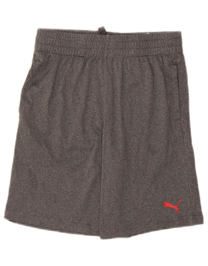 Shorts esportivos PUMA para meninos 10-11 anos cinza médio poliéster