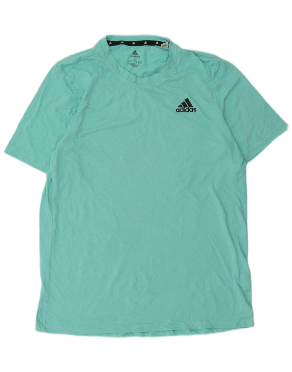 Adidas Mens Aeroready Camiseta Top Grande Algodão Verde