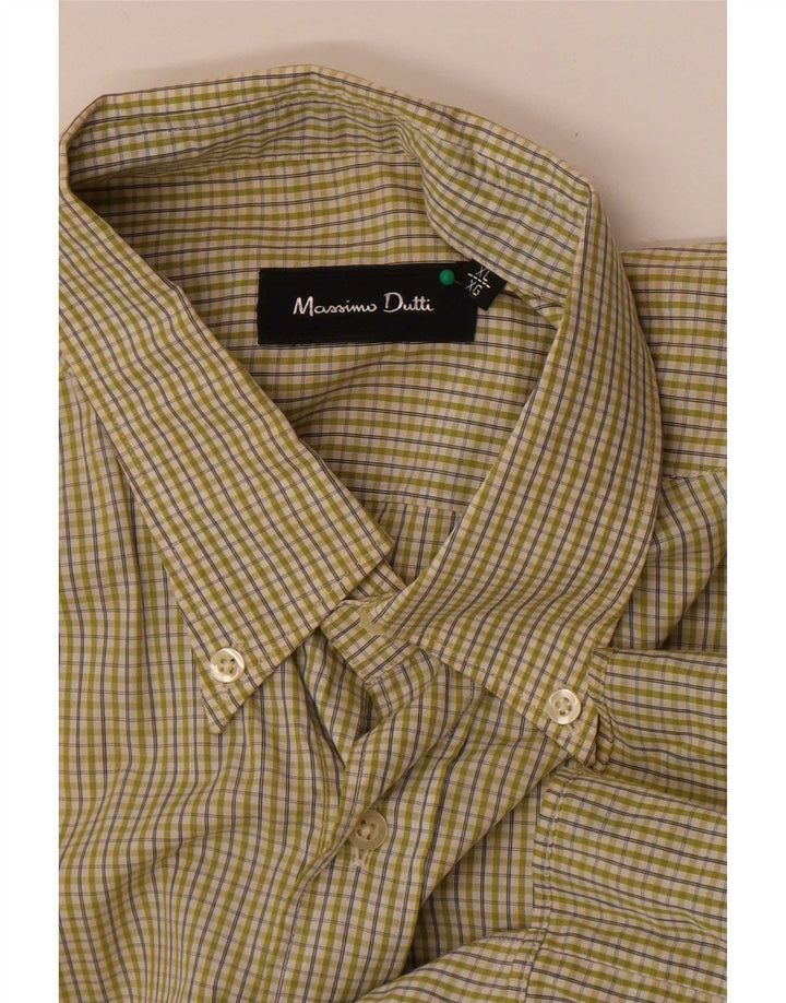 Camisa masculina Massimo Dutti XL xadrez verde