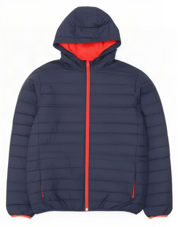 Casaco acolchoado com capuz Quiksilver Boys 15-16 anos XL azul marinho poliéster