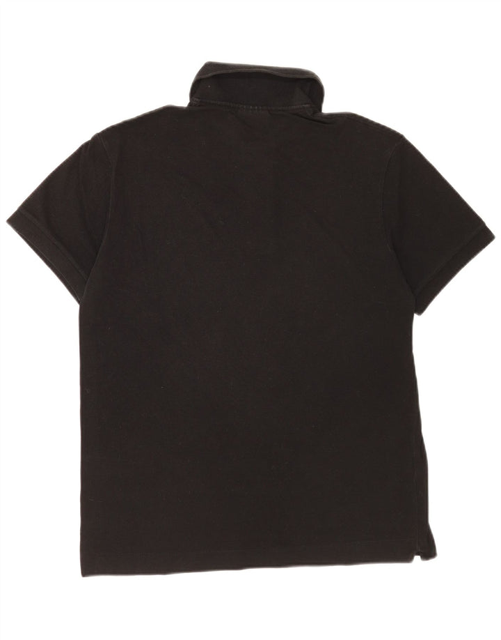 Camisa polo masculina Lacoste tamanho 3 pequeno algodão preto