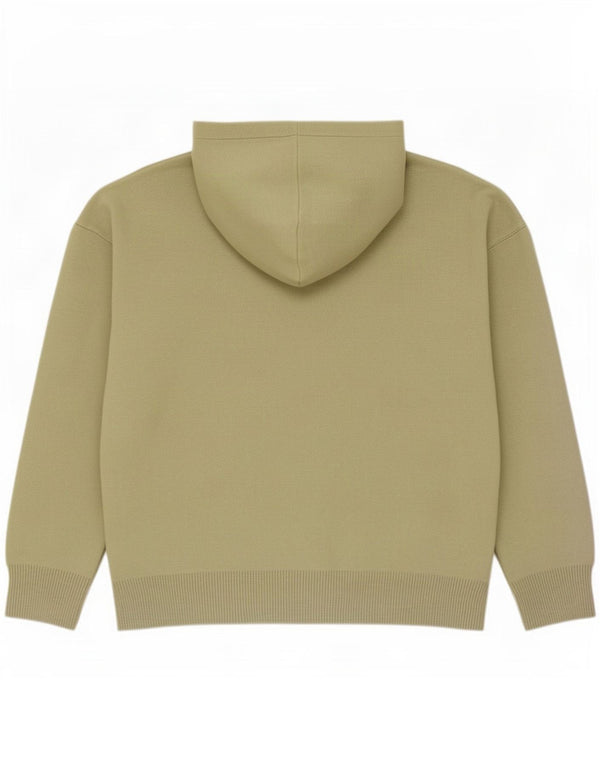 Zara Suéter masculino com capuz e viscose cáqui médio